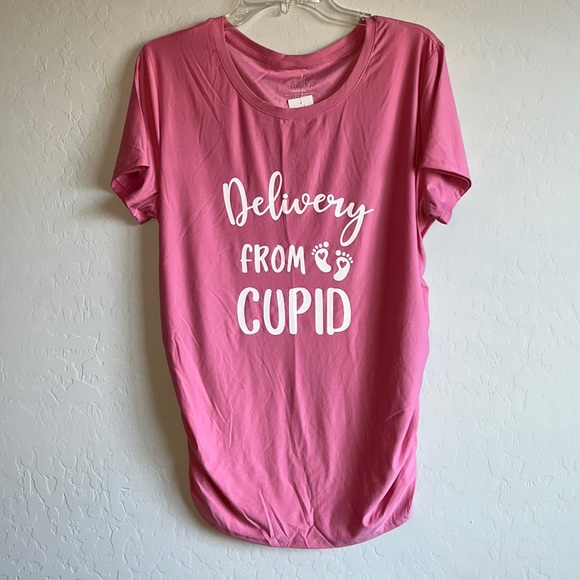 Time And Tru Women's “Delivery
From Cupid” Graphic T-Shirt Pink Size L (12-14) - Picture 3 of 12